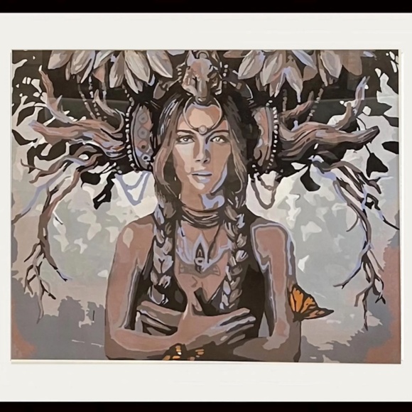 Unframed 16x20 Gaia Acrylic Painting 2022 - Picture 4 of 4